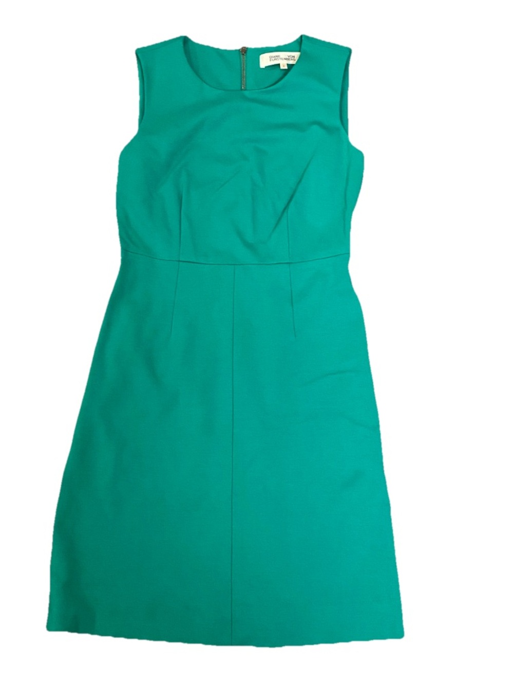 Diane Von Furstenberg Size 2 Carrie Sheath Green Emerald Bright Authentic